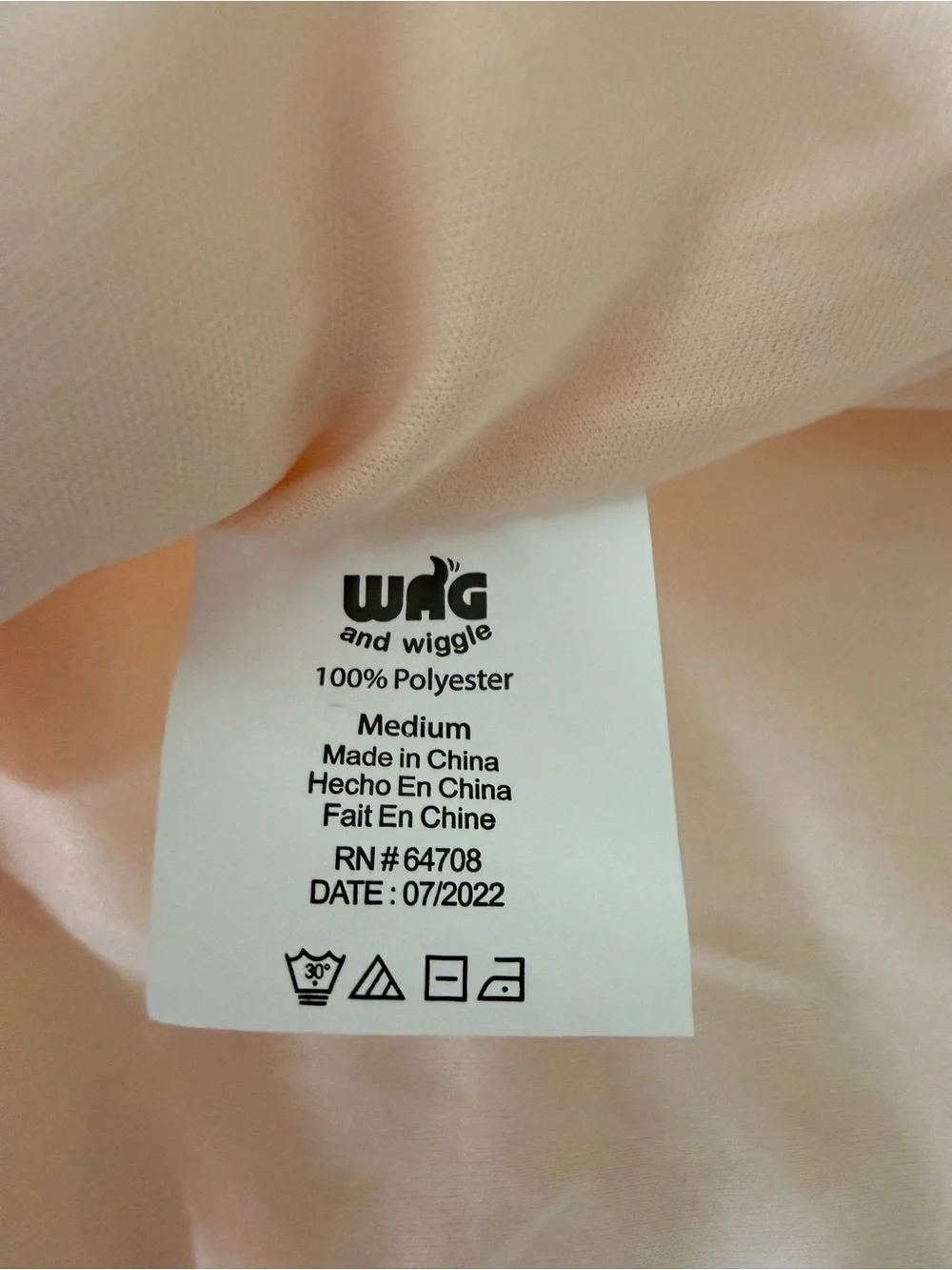 Wag and Wiggle Pink Fleece Dog Sweater Medium Cozy Warm Pet Clothes